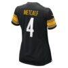 DK Metcalf Pittsburgh Steelers Nike Women's Team Game Jersey - Black - Detail View