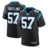 Monroe Freeling Carolina Panthers Nike 2026 NFL Draft First Round Pick No. 19 Team Game Jersey - Black - Front View
