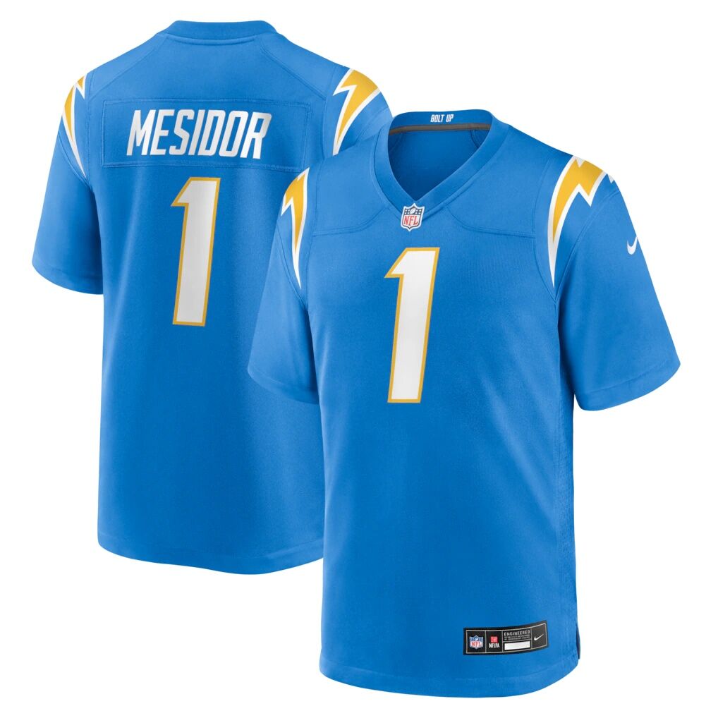 Akheem Mesidor Los Angeles Chargers Nike 2026 NFL Draft First Round Pick No. 22 Team Game Jersey - Powder Blue