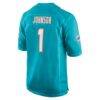 Chris Johnson Miami Dolphins Nike 2026 NFL Draft First Round Pick No. 27 Team Game Jersey - - Detail View