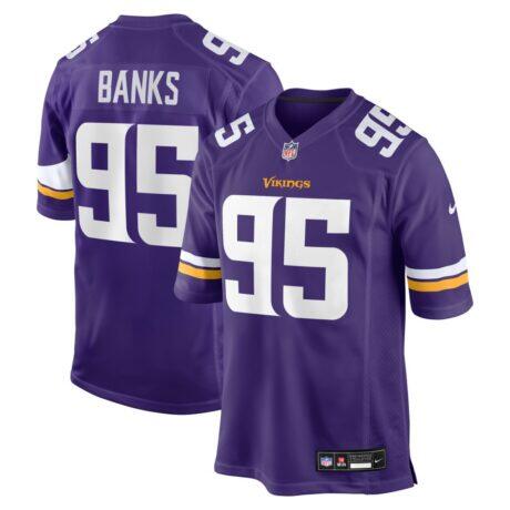 Caleb Banks Minnesota Vikings Nike 2026 NFL Draft First Round Pick No. 18 Team Game Jersey - Purple - Front View