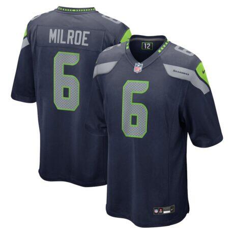 Jalen Milroe Seattle Seahawks Nike 2025 NFL Draft Game Jersey - - Front View