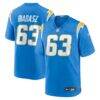 Tyler Biadasz Los Angeles Chargers Nike Team Game Jersey - - Front View