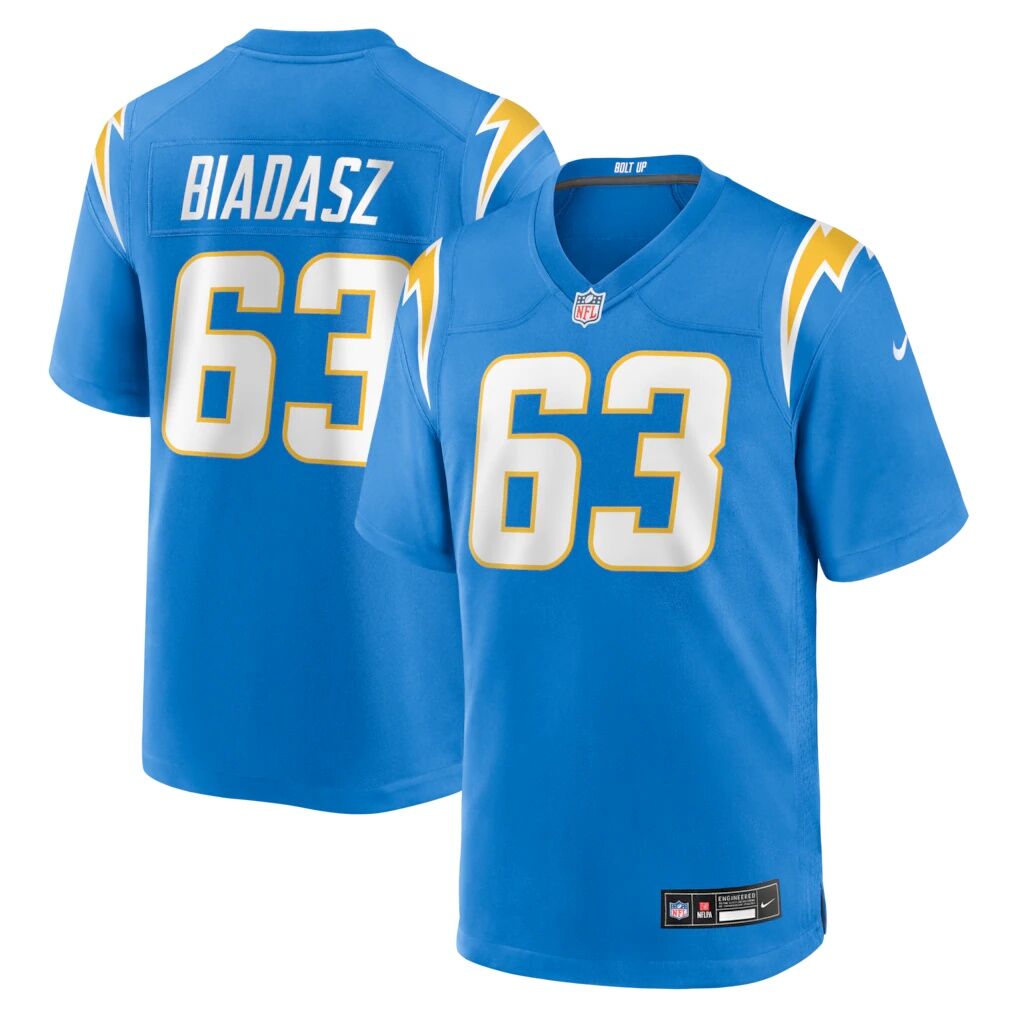 Tyler Biadasz Los Angeles Chargers Nike Team Game Jersey -  Powder Blue