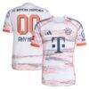 Bayern Munich adidas 2025/26 Away Authentic Custom Jersey - White - Front View