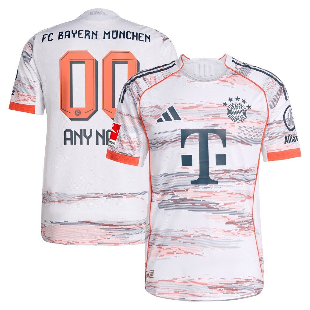 Bayern Munich adidas 2025/26 Away Authentic Custom Jersey