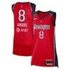 Georgia Amoore Washington Mystics Nike Unisex 2025 WNBA Draft Explorer Edition Victory Player Jersey - Red - Front View