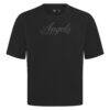 Los Angeles Angels Levelwear Ethereal Oversized Luxe Signature Knit T-Shirt - Black - Side View