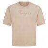 Texas Rangers Levelwear Ethereal Oversized Luxe Signature Knit T-Shirt - Khaki - Side View