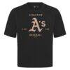 Athletics Levelwear Crossway Oversized Luxe Signature Knit T-Shirt - Black - Side View