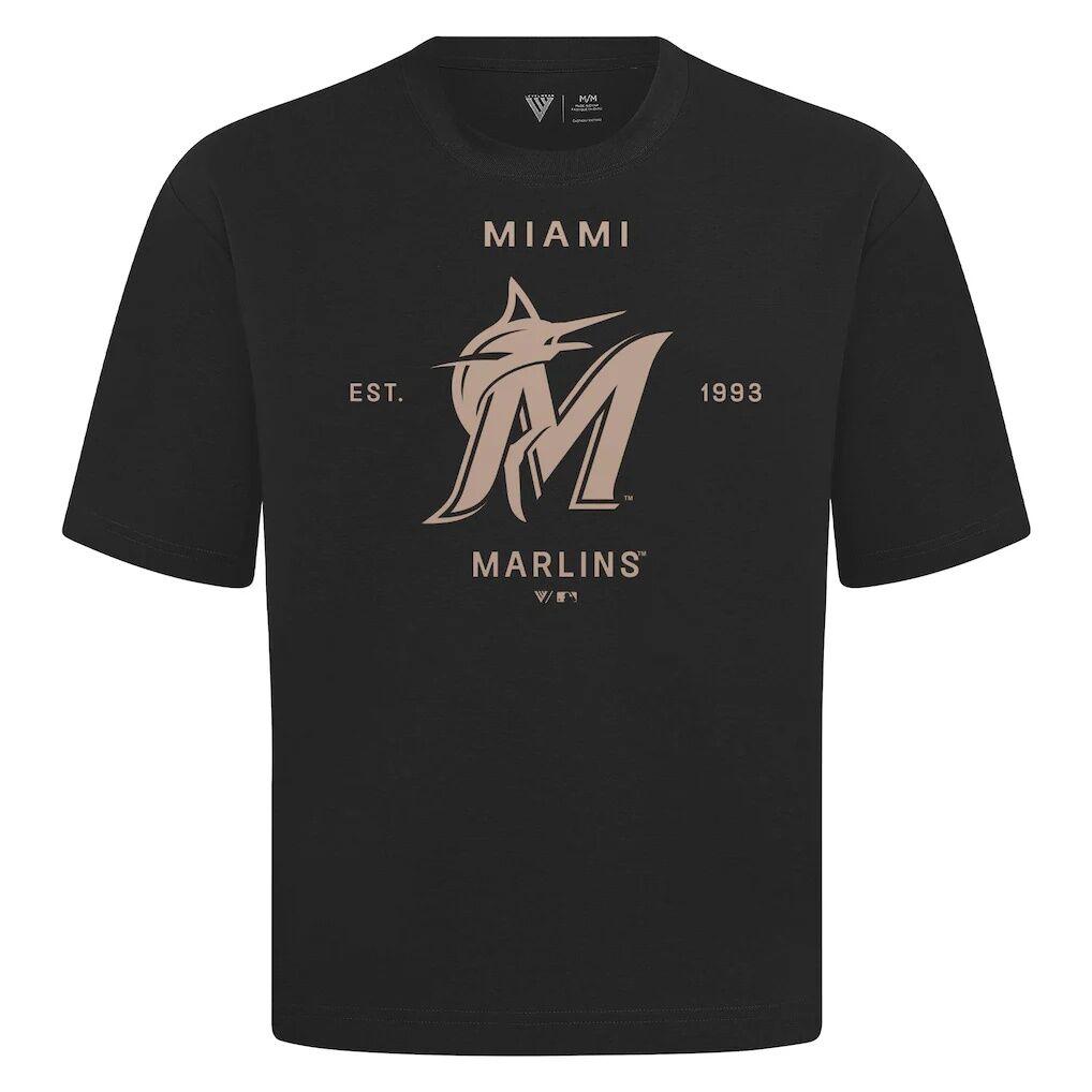 Miami Marlins Levelwear Crossway Oversized Luxe Signature Knit T-Shirt