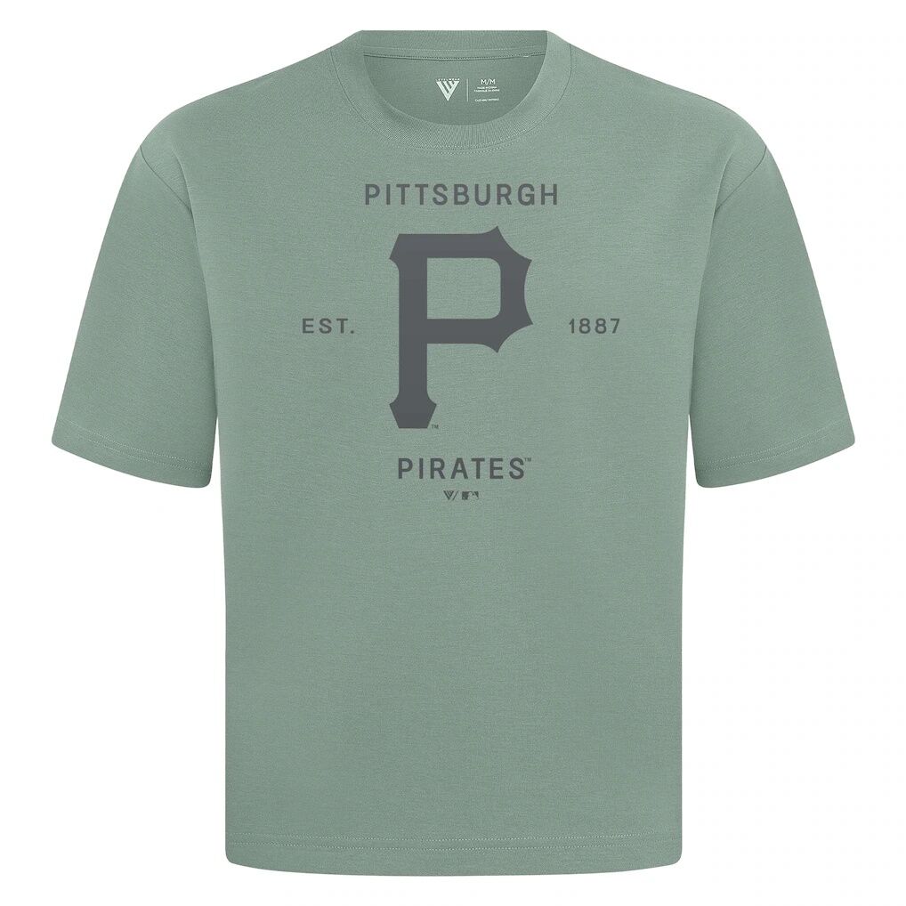 Pittsburgh Pirates Levelwear Crossway Oversized Luxe Signature Knit T-Shirt