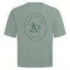 Athletics Levelwear Signet Oversized Luxe Signature Knit T-Shirt - Green - Detail View