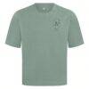 Athletics Levelwear Signet Oversized Luxe Signature Knit T-Shirt - Green - Side View