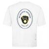 Milwaukee Brewers Levelwear Register Oversized Luxe Signature Knit T-Shirt - White - Front View