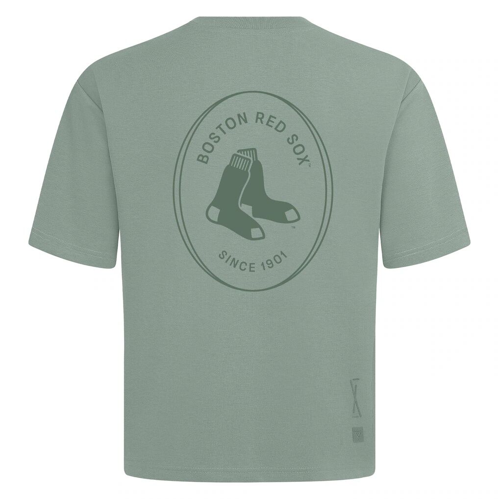 Boston Red Sox Levelwear Register Oversized Luxe Signature Knit T-Shirt