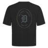 Detroit Tigers Levelwear Register Oversized Luxe Signature Knit T-Shirt - Black - Detail View