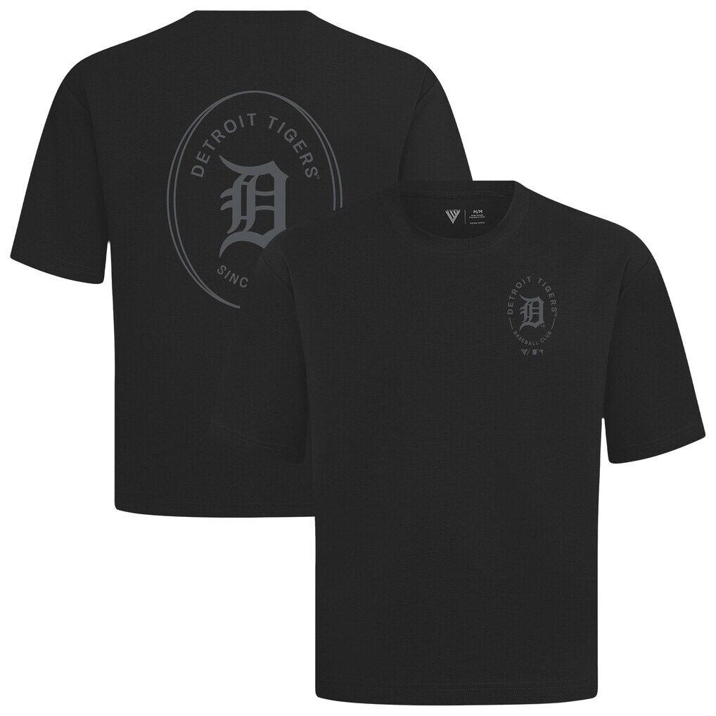 Detroit Tigers Levelwear Register Oversized Luxe Signature Knit T-Shirt