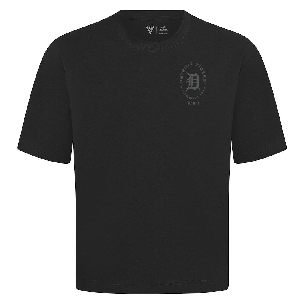 Detroit Tigers Levelwear Register Oversized Luxe Signature Knit T-Shirt