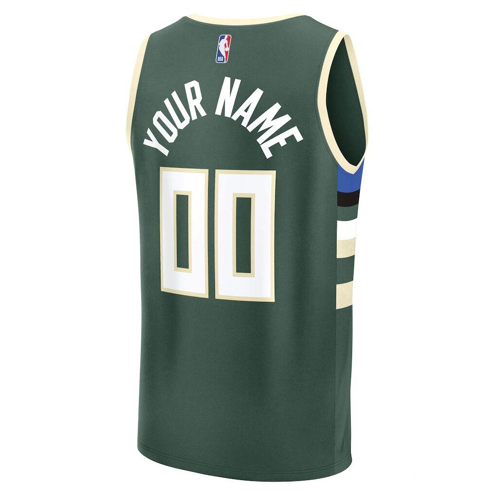 Milwaukee Bucks Fashion7 Fast Break Custom Jersey - Icon Edition