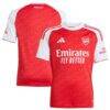 Arsenal adidas Youth 2025/26 Home Replica Jersey - Red - Front View