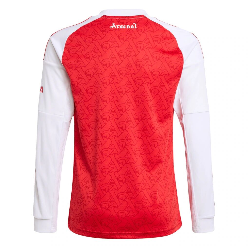 Arsenal adidas Youth 2025/26 Home Replica Long Sleeve Jersey