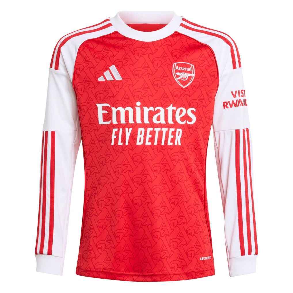 Arsenal adidas Youth 2025/26 Home Replica Long Sleeve Jersey