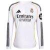 Real Madrid adidas 2025/26 Home Replica Long Sleeve Jersey - White - Side View