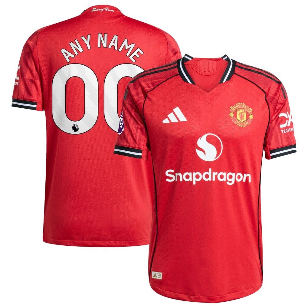 Manchester United adidas Home 2025/26 Custom Authentic Jersey