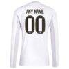 Real Madrid adidas 2025/26 Home Replica Long Sleeve Custom Jersey - White - Detail View
