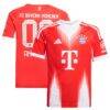 Bayern Munich adidas Youth 2025/26 Home Replica Custom Jersey - Red - Front View