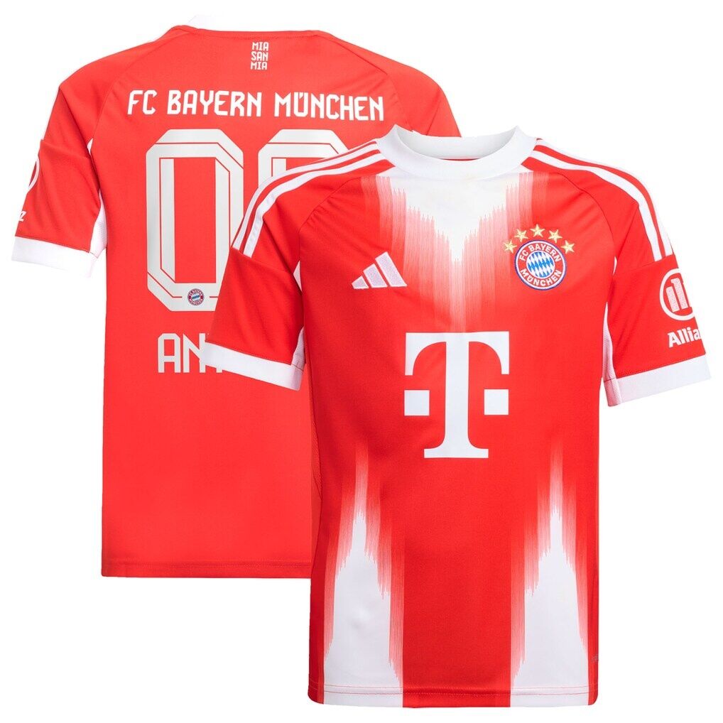Bayern Munich adidas Youth 2025/26 Home Replica Custom Jersey