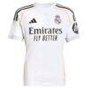 Real Madrid adidas Youth 2025/26 Home Replica Custom Jersey - White - Side View