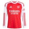 Arsenal adidas Youth 2025/26 Home Replica Long Sleeve Custom Jersey - Red - Side View