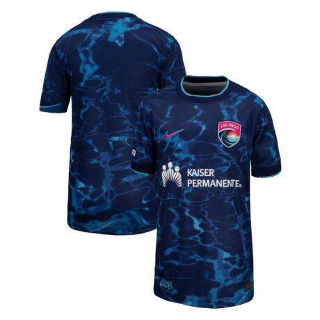 San Diego Wave FC Nike Youth 2026 Secondary Stadium Replica Jersey - Navy - Front View