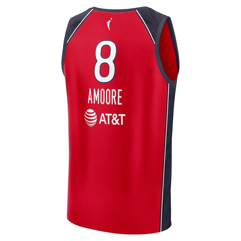 Georgia Amoore Washington Mystics Fashion7 Unisex Explorer Edition Fast Break Replica Jersey