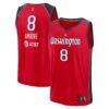 Georgia Amoore Washington Mystics Fashion7 Unisex Explorer Edition Fast Break Replica Jersey - Red - Front View