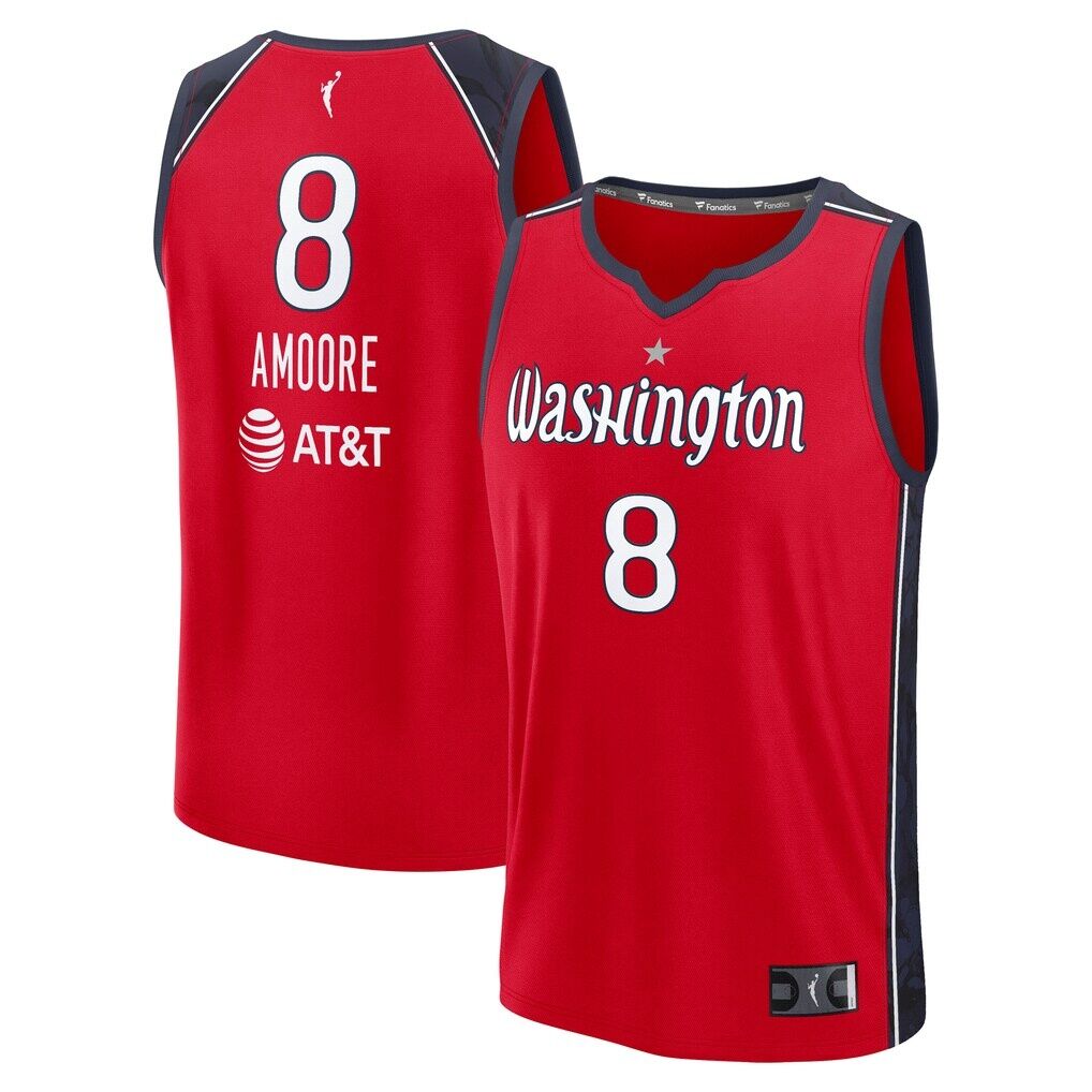 Georgia Amoore Washington Mystics Fashion7 Unisex Explorer Edition Fast Break Replica Jersey
