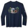 Chicago Bears Tommy Bahama Oasis Endzone Lux Long Sleeve T-Shirt - Navy - Detail View