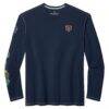 Chicago Bears Tommy Bahama Oasis Endzone Lux Long Sleeve T-Shirt - Navy - Side View