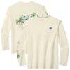 Miami Dolphins Tommy Bahama Oasis Endzone Lux Long Sleeve T-Shirt - Cream - Front View