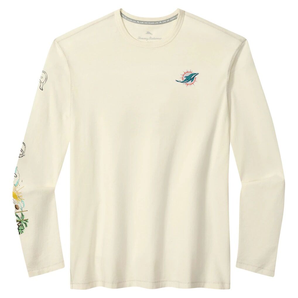 Miami Dolphins Tommy Bahama Oasis Endzone Lux Long Sleeve T-Shirt