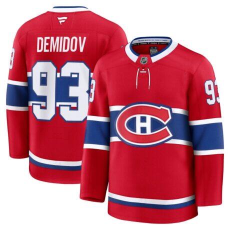 Ivan Demidov Montreal Canadiens Fashion7 Home Premium Jersey - Red - Front View