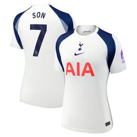 Son Heung-Min Tottenham Hotspur Nike Women's 2025/26 Home Replica Jersey - White - Front View