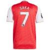 Bukayo Saka Arsenal adidas 2025/26 Home Authentic Player Jersey - Red - Detail View