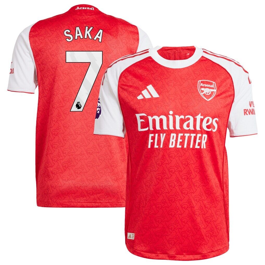 Bukayo Saka Arsenal adidas 2025/26 Home Authentic Player Jersey