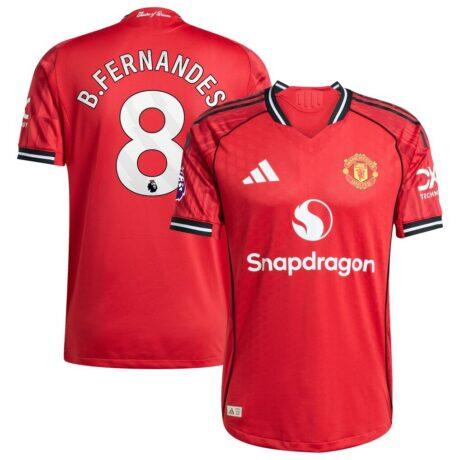 Bruno Fernandes Manchester United adidas Home 2025/26 Authentic Player Jersey - Red - Front View