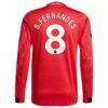 Bruno Fernandes Manchester United adidas Home 2025/26 Authentic Player Long Sleeve Jersey - Red - Detail View