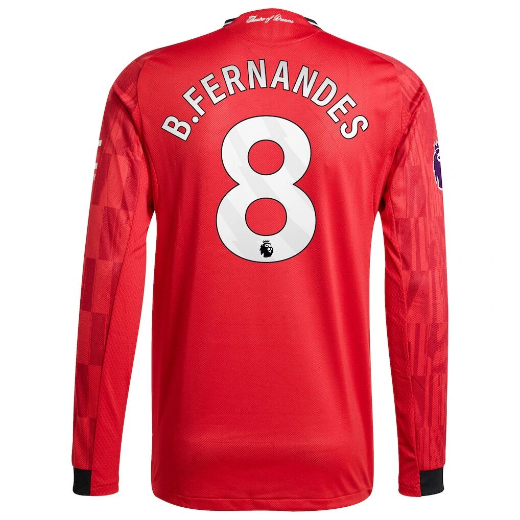 Bruno Fernandes Manchester United adidas Home 2025/26 Authentic Player Long Sleeve Jersey