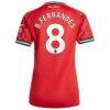 Bruno Fernandes Manchester United adidas Women's Home 2025/26 Replica Player Jersey - Red - Detail View